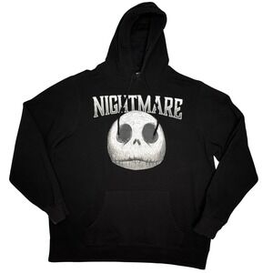 Disney Nightmare Before Christmas Jack Skellington Hoodie Black XL Unisex